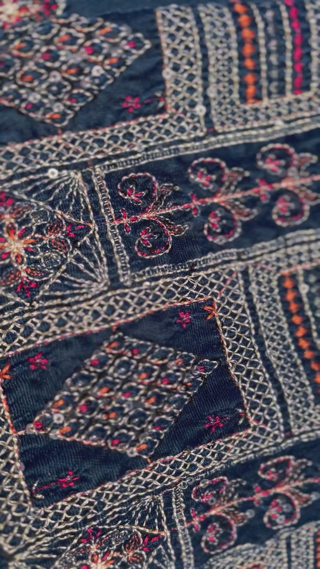 Luxury 3 pc Microvelvet 9000 Embroidered dress